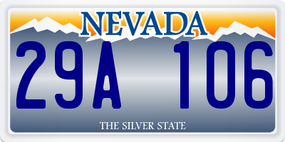NV license plate 29A106
