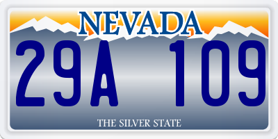 NV license plate 29A109