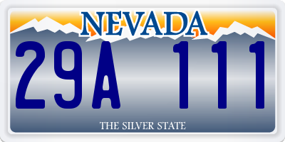 NV license plate 29A111