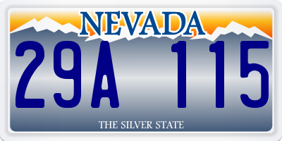 NV license plate 29A115