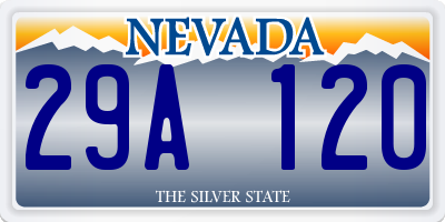 NV license plate 29A120