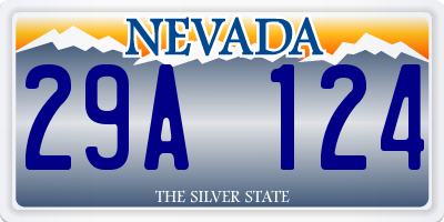 NV license plate 29A124