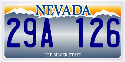 NV license plate 29A126
