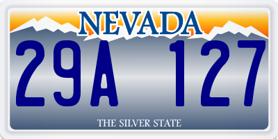 NV license plate 29A127