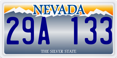 NV license plate 29A133