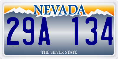 NV license plate 29A134