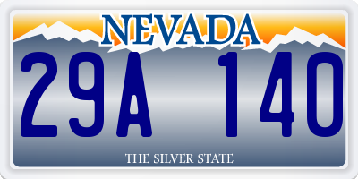 NV license plate 29A140