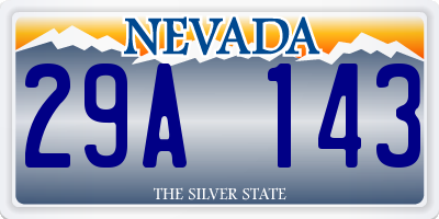NV license plate 29A143