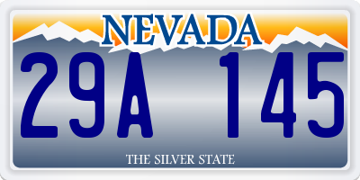 NV license plate 29A145