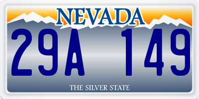 NV license plate 29A149