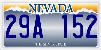 NV license plate 29A152