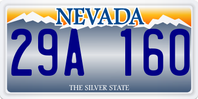 NV license plate 29A160
