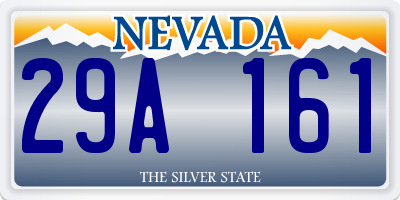 NV license plate 29A161