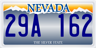 NV license plate 29A162