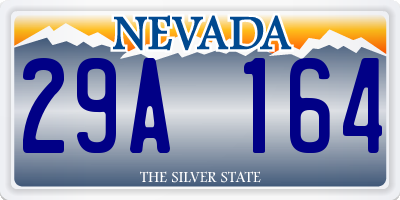 NV license plate 29A164