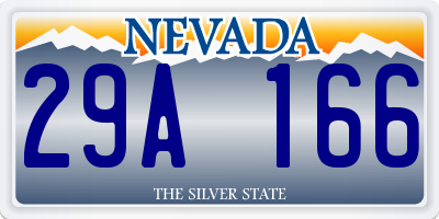 NV license plate 29A166