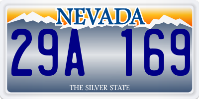NV license plate 29A169
