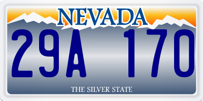 NV license plate 29A170