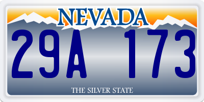 NV license plate 29A173