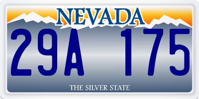 NV license plate 29A175