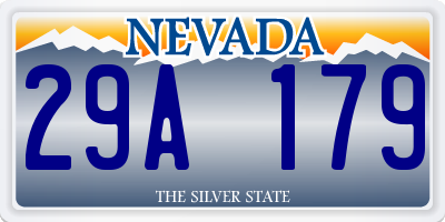NV license plate 29A179