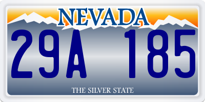 NV license plate 29A185