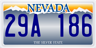 NV license plate 29A186