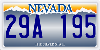 NV license plate 29A195