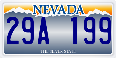 NV license plate 29A199