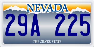 NV license plate 29A225