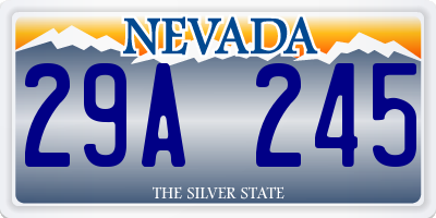 NV license plate 29A245