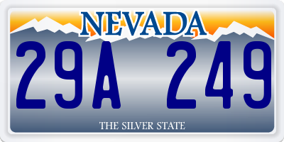 NV license plate 29A249