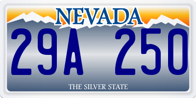 NV license plate 29A250
