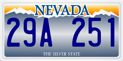 NV license plate 29A251