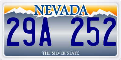 NV license plate 29A252