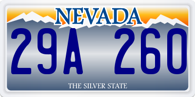 NV license plate 29A260
