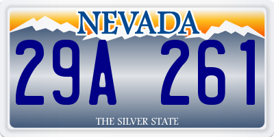 NV license plate 29A261
