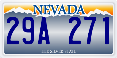 NV license plate 29A271
