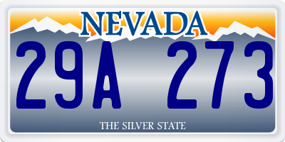NV license plate 29A273