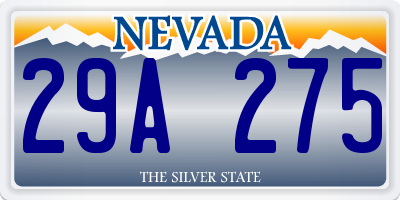 NV license plate 29A275