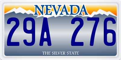 NV license plate 29A276