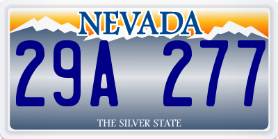 NV license plate 29A277