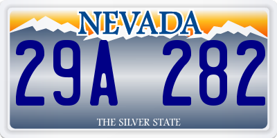 NV license plate 29A282