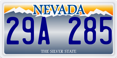 NV license plate 29A285