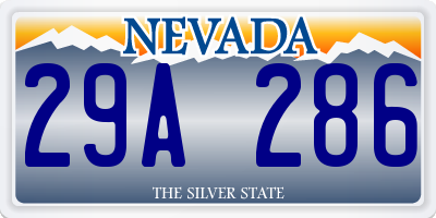 NV license plate 29A286