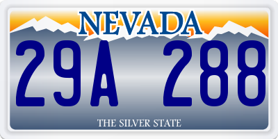 NV license plate 29A288