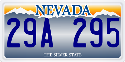 NV license plate 29A295