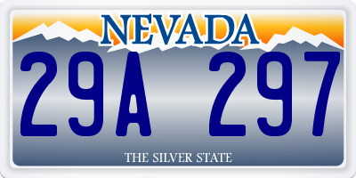 NV license plate 29A297