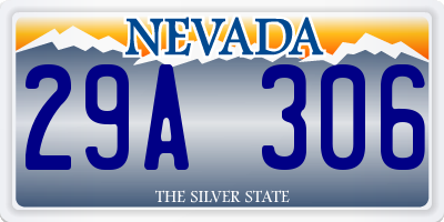 NV license plate 29A306
