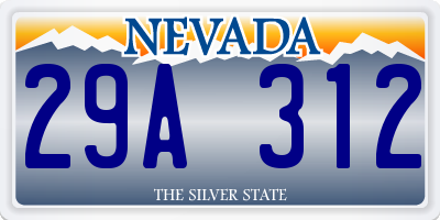 NV license plate 29A312